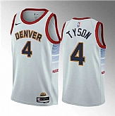 Men's Denver Nuggets #4 Hunter Tyson White 2023 Draft Icon Edition Stitched Basketball Jersey Dzhi ,baseball caps,new era cap wholesale,wholesale hats